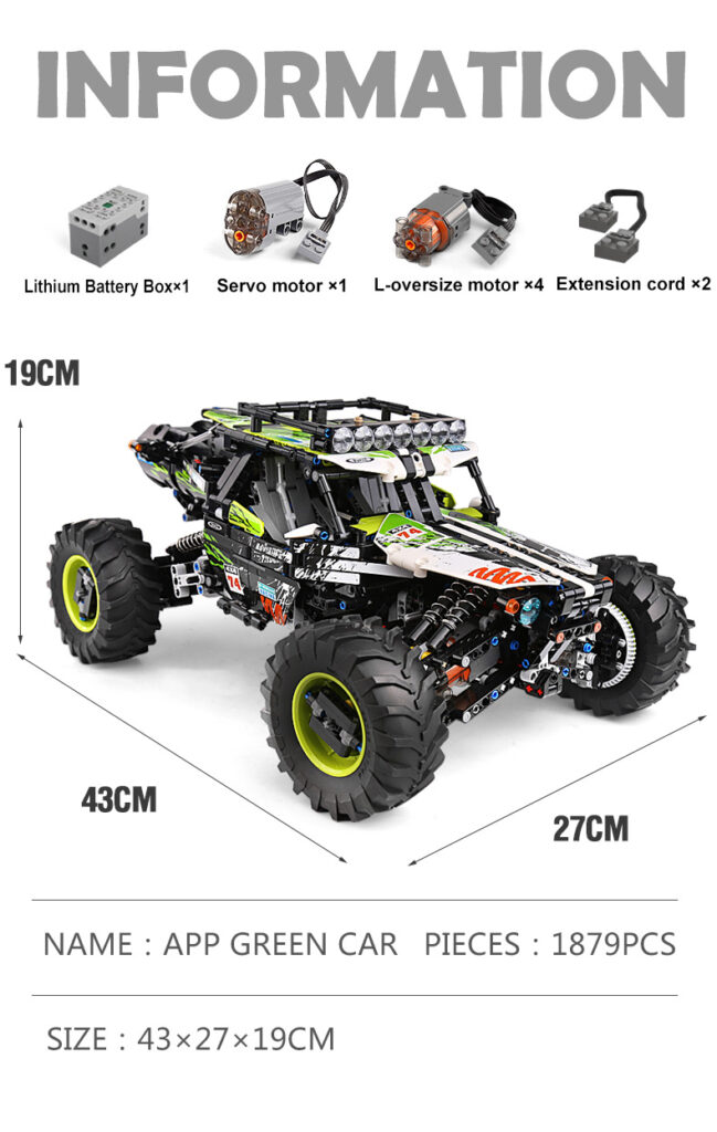Mould King 18002 RC Green Hound Buggy – Mould King UK Online Shop
