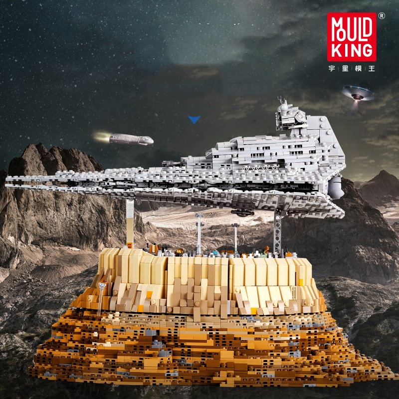 Mould King Star Wars Imperial Star Destroyer Over Jedha 18916 MOC UCS  5162Pcs Building Blocks Kids Toy Gift 21007