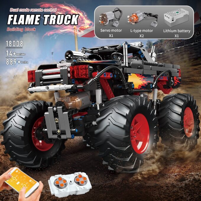 Mould King 18008 RC Flame Monster Buggy Car - Image 2