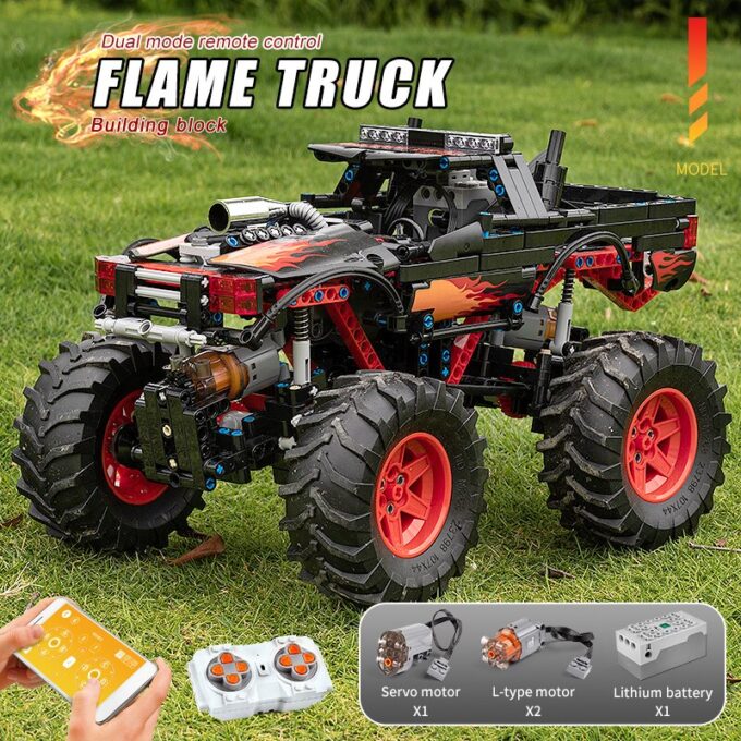 Mould King 18008 RC Flame Monster Buggy Car - Image 3