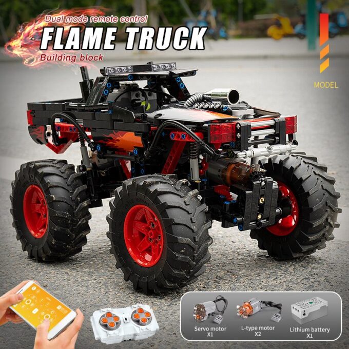 Mould King 18008 RC Flame Monster Buggy Car - Image 4