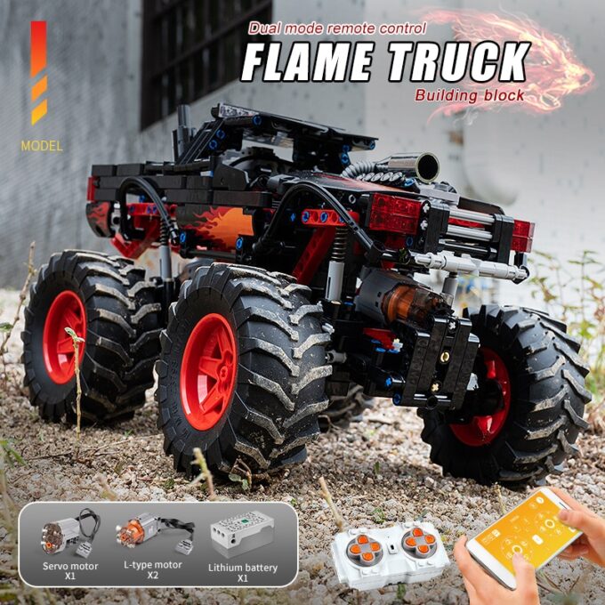 Mould King 18008 RC Flame Monster Buggy Car - Image 5