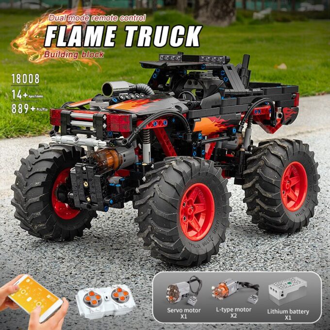 Mould King 18008 RC Flame Monster Buggy Car - Image 6