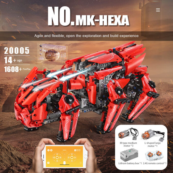 Mould King 20005 RC Walking Tank MK-HEXA - Image 2