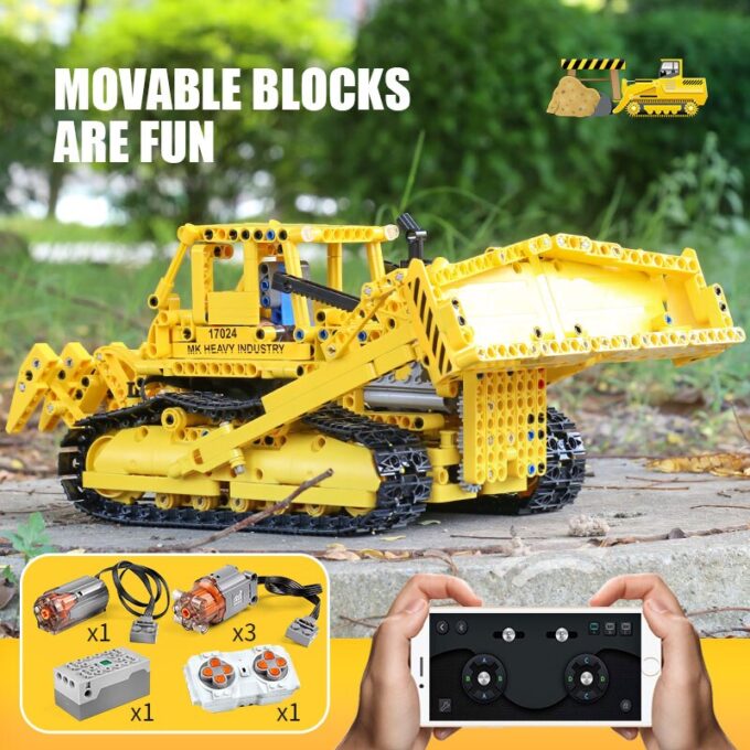 Mould King 17024 RC D8K BULLDOZER - Image 3