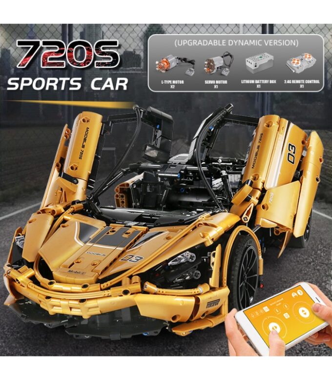 Mould King 13145S McLaren 720S Golden Sports Car - Image 5