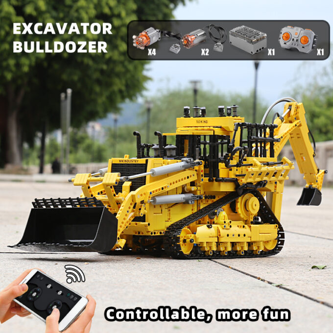 Mould King 17023 RC Pneumatic Bulldozer - Image 5