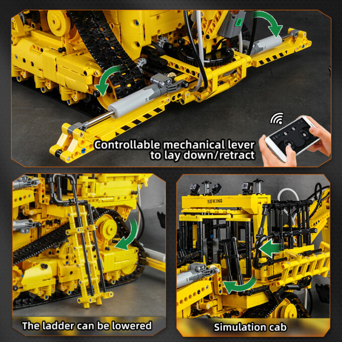 Mould King 17023 RC Pneumatic Bulldozer - Image 6
