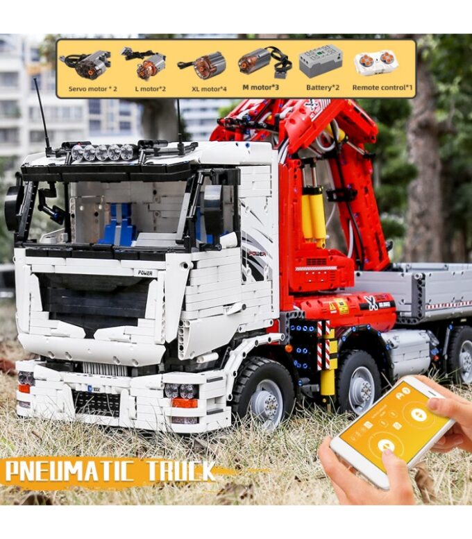 Mould King 19002 RC Pneumatic Crane Truck - Image 7