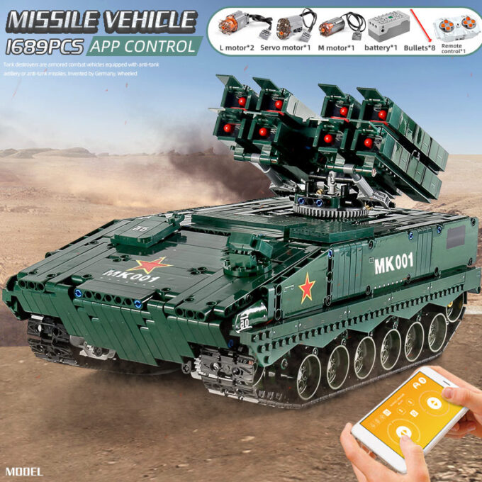 Mould King 20001 RC HJ-10 Anti-Tank Missile - Image 2