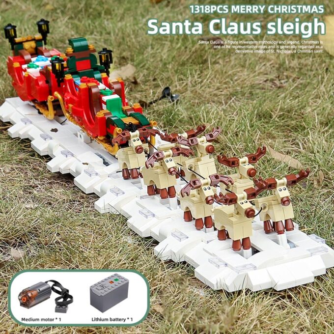 Mould King 10015 The Motorized Christmas Santa Sleigh - Image 6