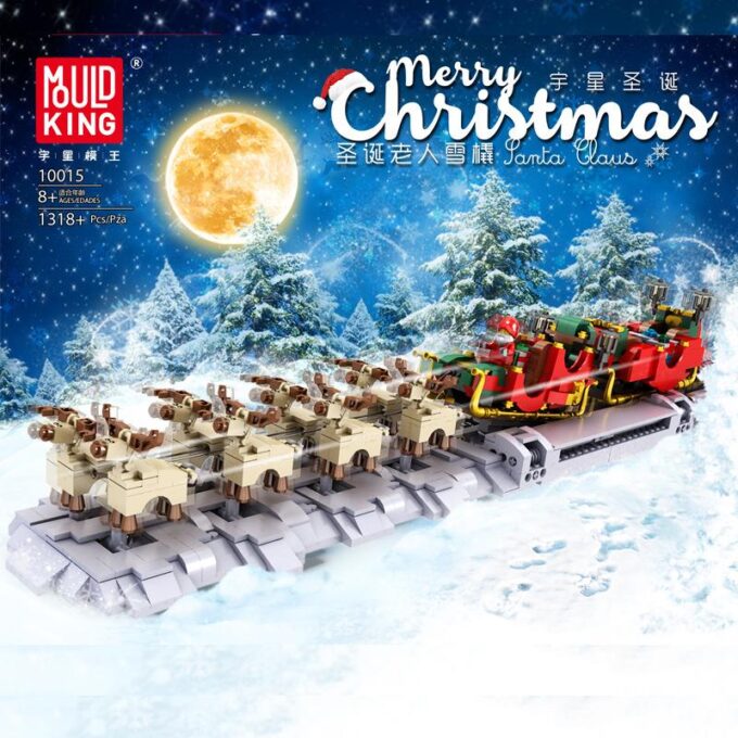 Mould King 10015 The Motorized Christmas Santa Sleigh