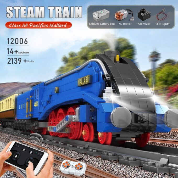 Mould King 12006 High-Tech Motorized Class A4 Pacific Mallard Train - Image 2