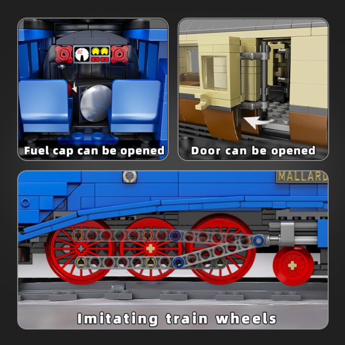 Mould King 12006 High-Tech Motorized Class A4 Pacific Mallard Train - Image 5