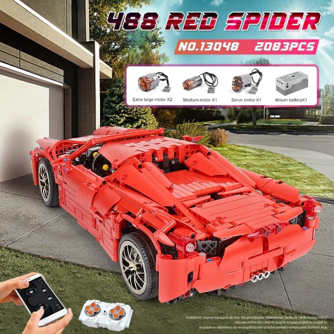 Mould King 13048 RC Red Spider Car Model - Image 5