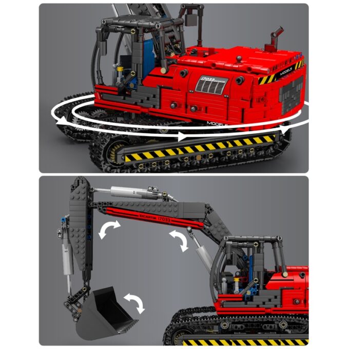 Mould King 17033 Motorized Excavator Truck Model - Image 5