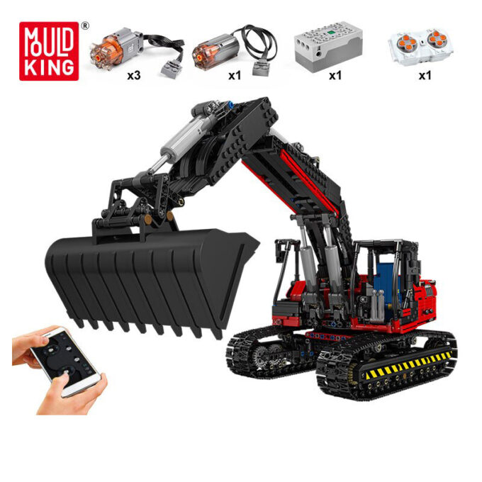 Mould King 17033 Motorized Excavator Truck Model