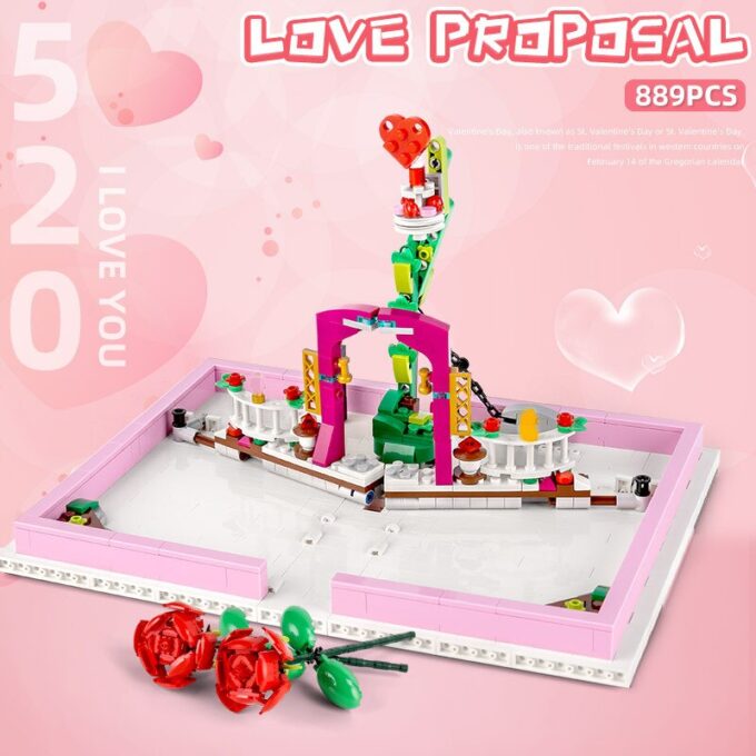 MOULD KING 10022 Building Blocks Creative Toys The MOC Romantic Love Proposal Wedding Book Model sets Bricks Valentine's Day Gift - Image 2