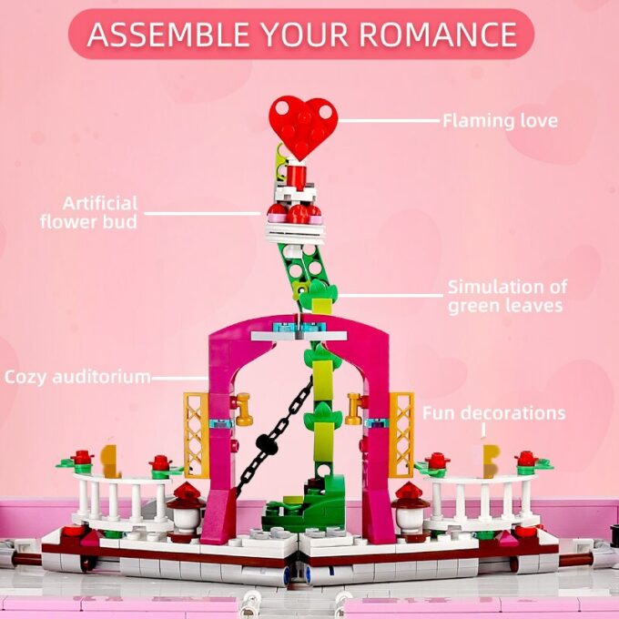 MOULD KING 10022 Building Blocks Creative Toys The MOC Romantic Love Proposal Wedding Book Model sets Bricks Valentine's Day Gift - Image 3
