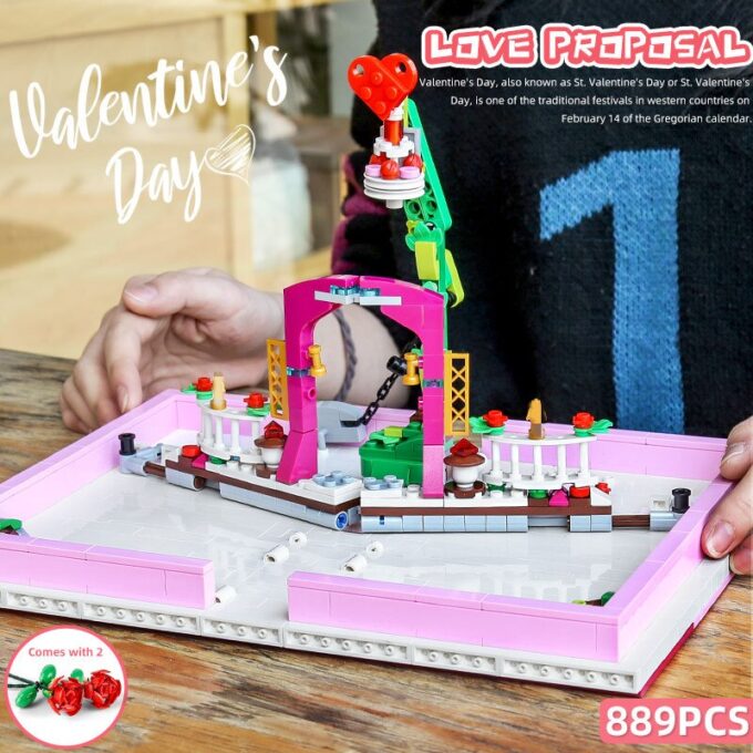 MOULD KING 10022 Building Blocks Creative Toys The MOC Romantic Love Proposal Wedding Book Model sets Bricks Valentine's Day Gift - Image 4