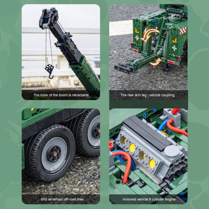 Mould King 20009 Armored Recovery Crane - Image 6