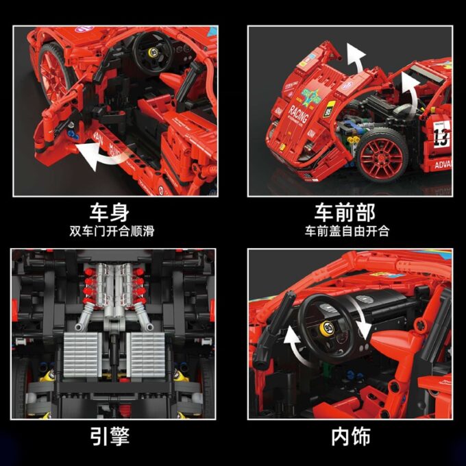Mould King 13095 1:10 RC Super Sport Car - Image 5