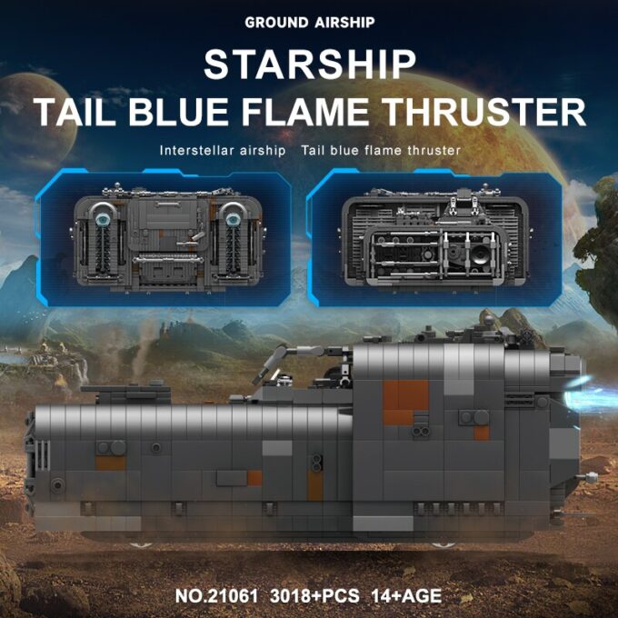Mould King 21061 Land Flyer Star Spaceship Base Model - Image 4